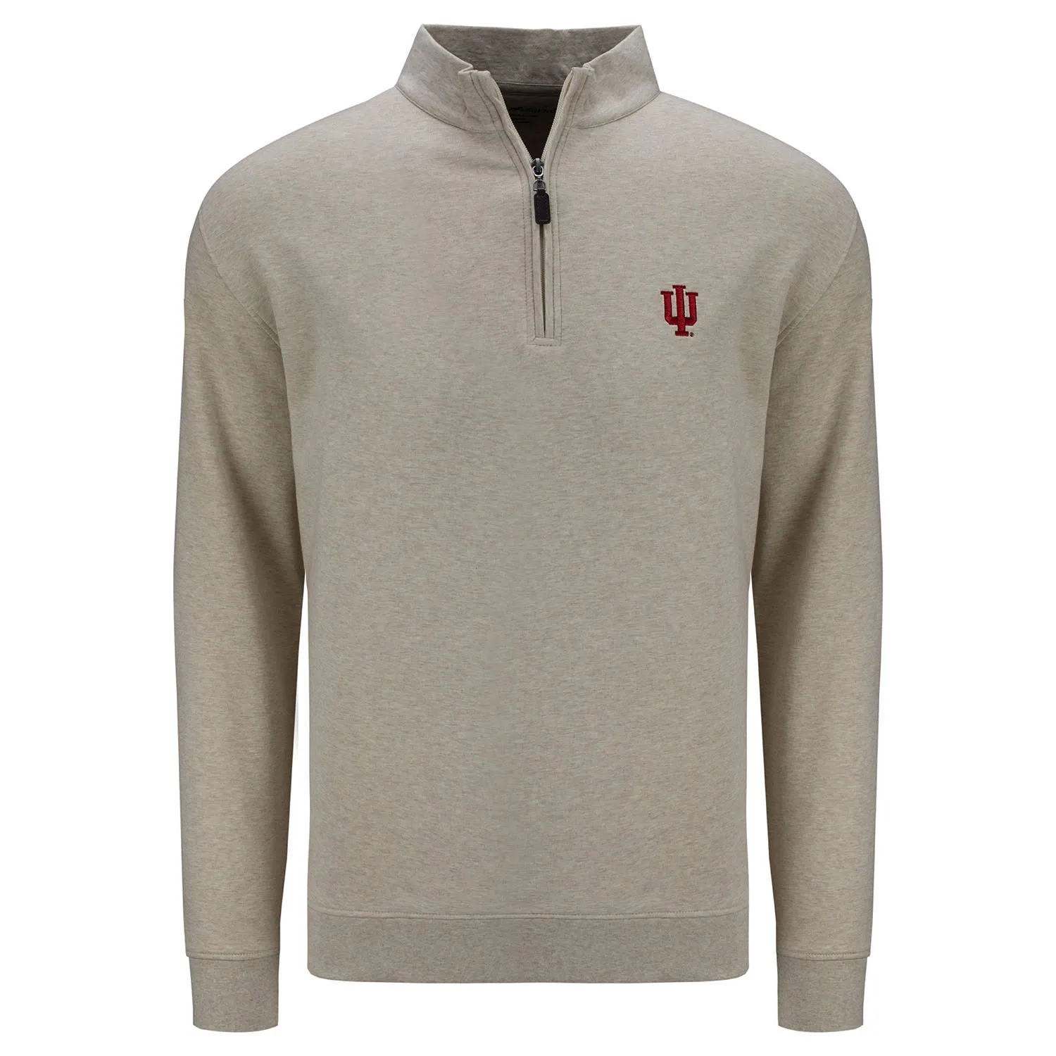 Indiana Hoosiers Lycra Fleece 1/4 Zip Oatmeal Jacket