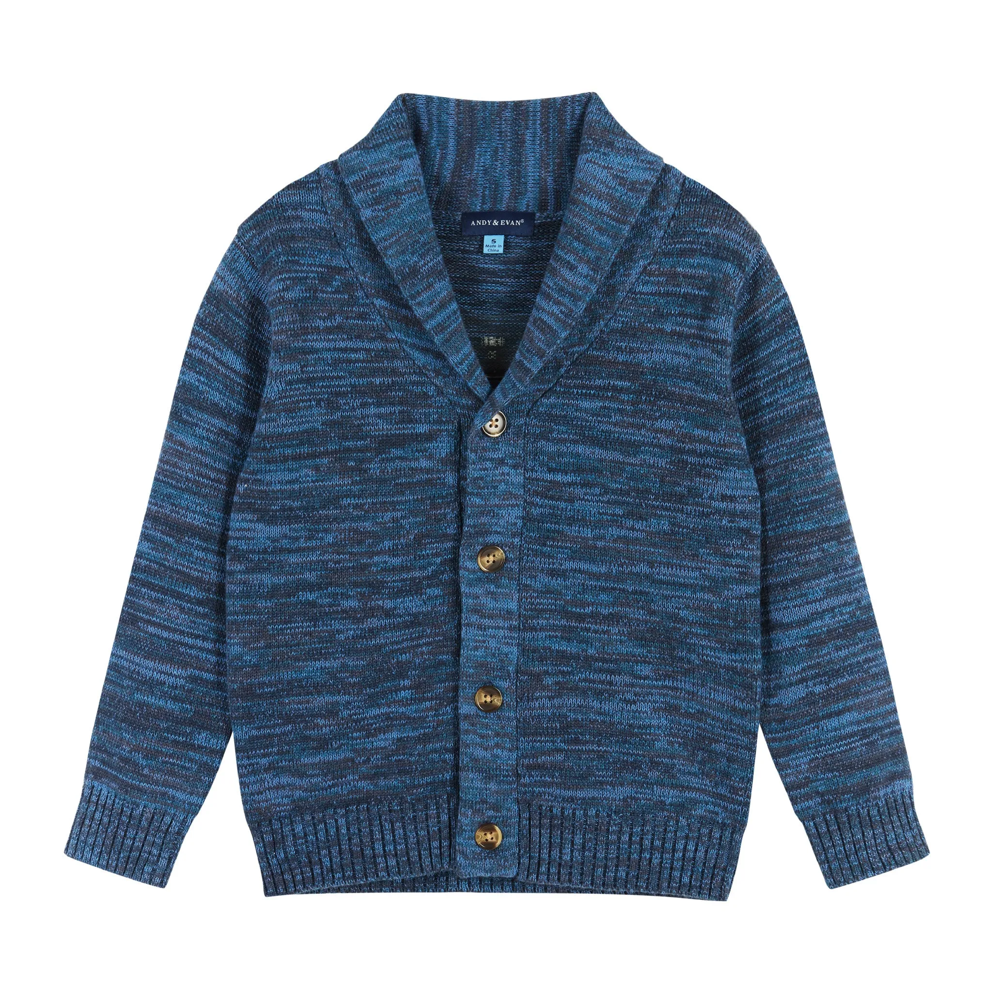 Infant 3-Piece Marled Toggle Cardigan Set  | Blue