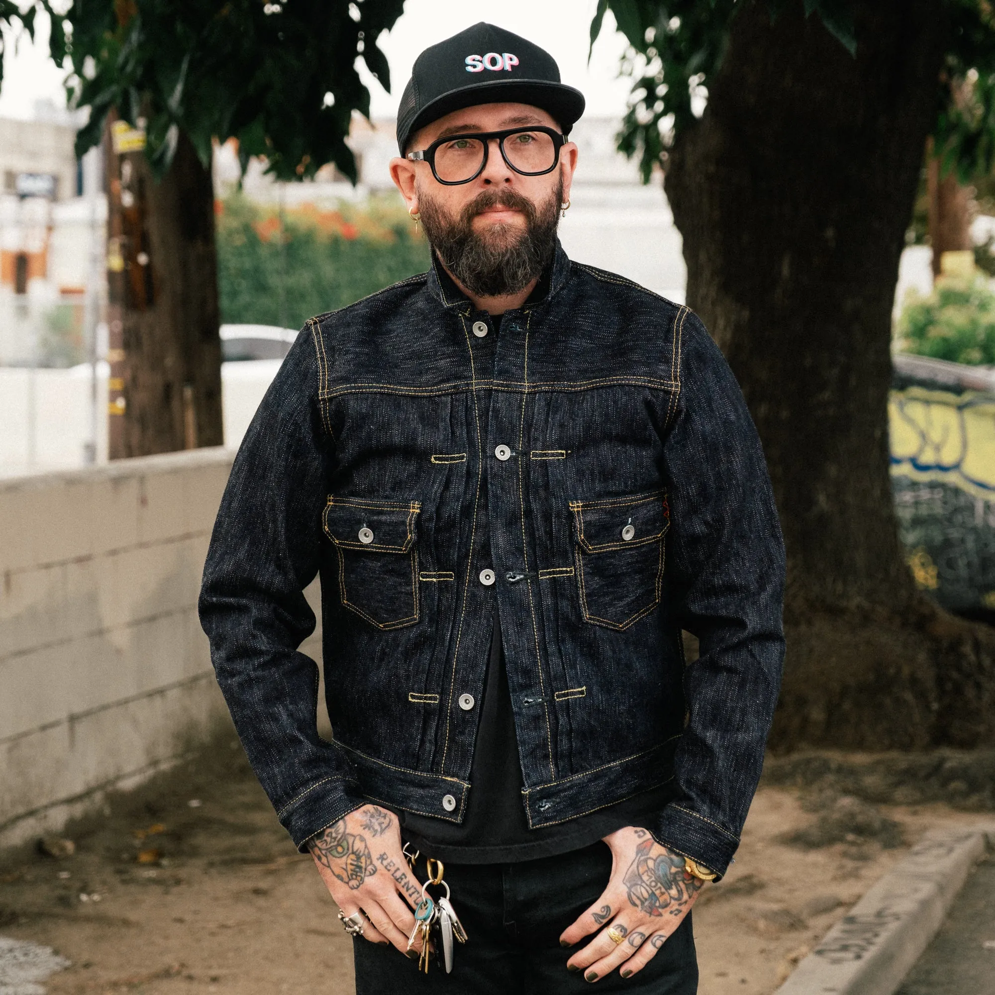 Iron Heart IHJ-507-SLB 16oz Slubby Selvedge Denim Type II Jacket Indigo