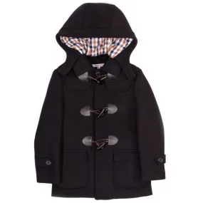 Isaac Mizrahi Boys Black Wool Toggle Coat_ CT004