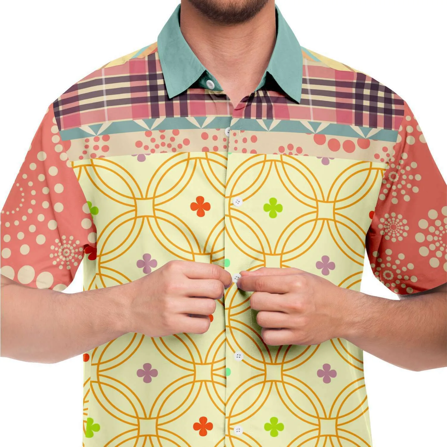 Kaleidoscope Short Sleeve Button Down Shirt