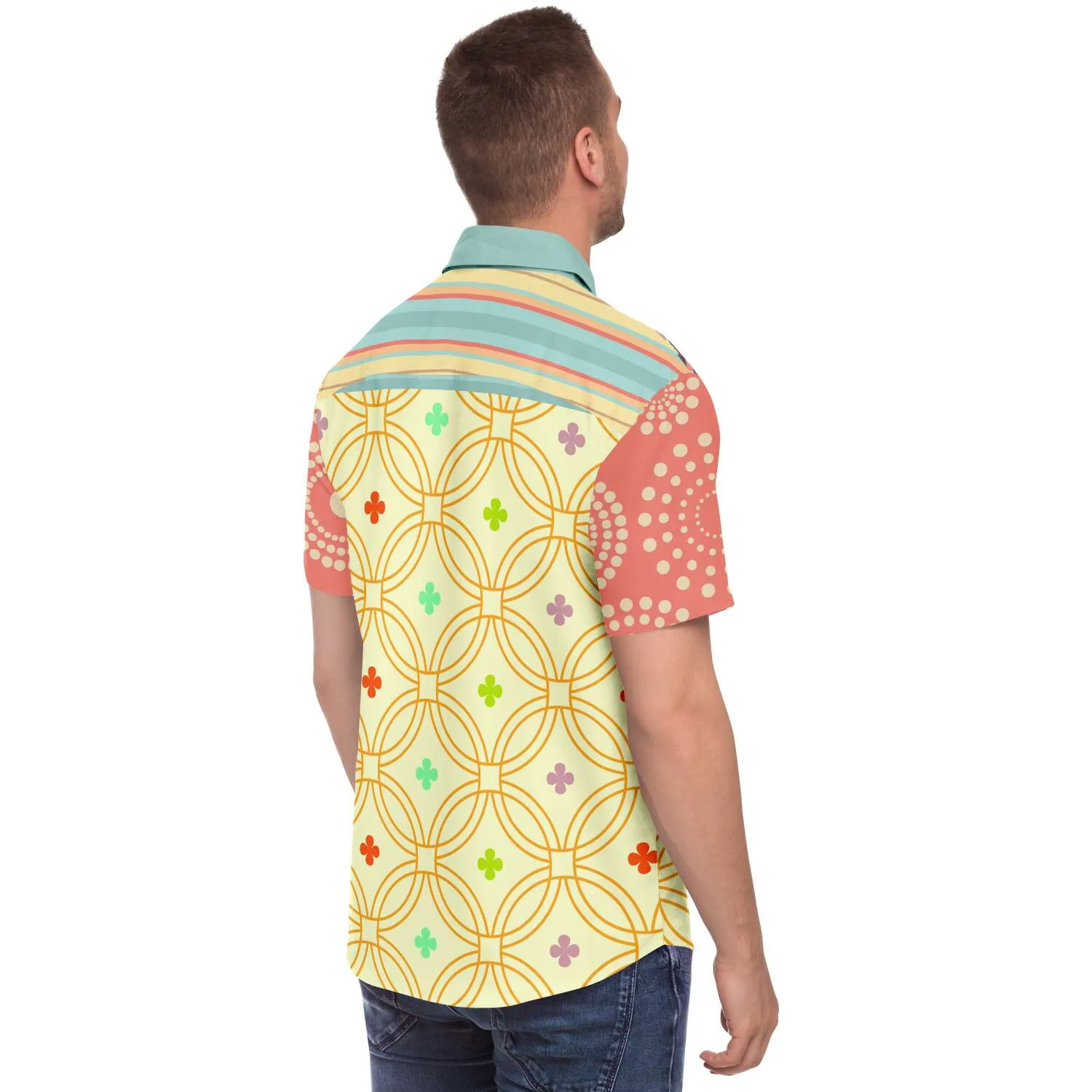 Kaleidoscope Short Sleeve Button Down Shirt