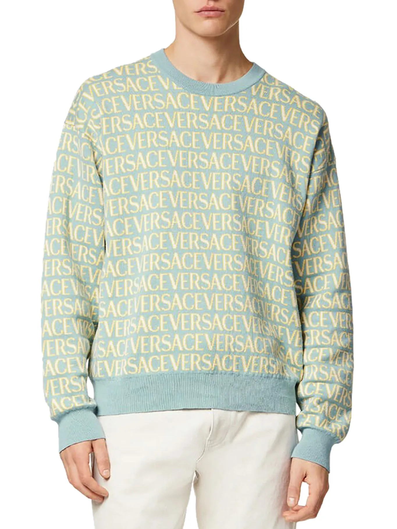 KNIT SWEATER VERSACE ALL OVER