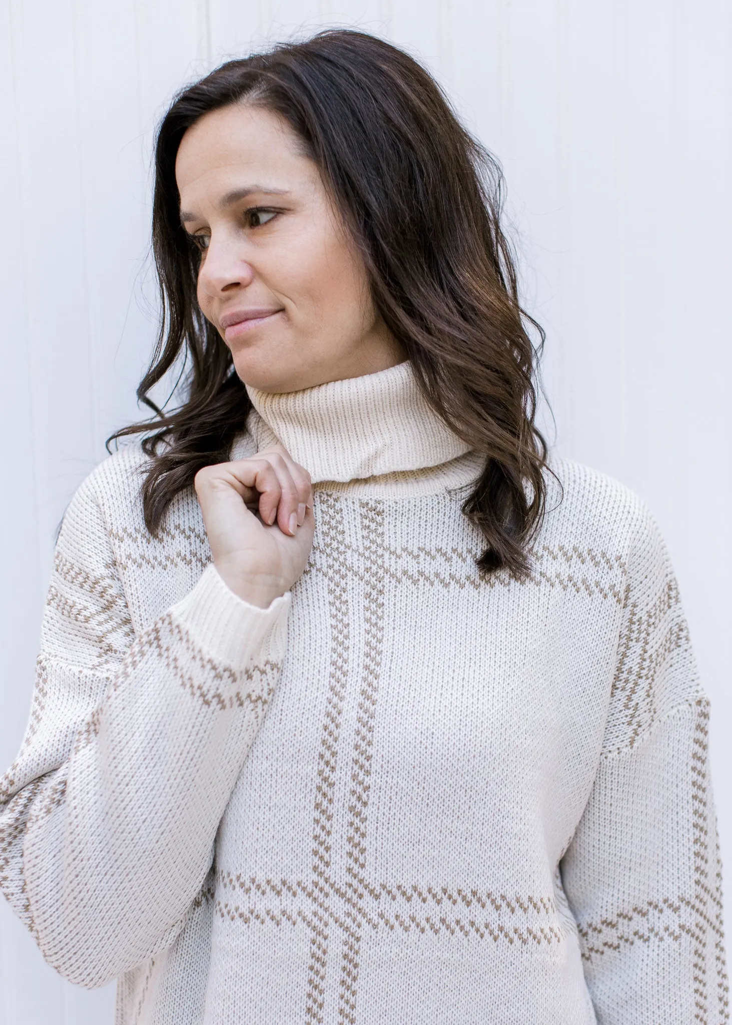 Major Plaid Ivory Sweater