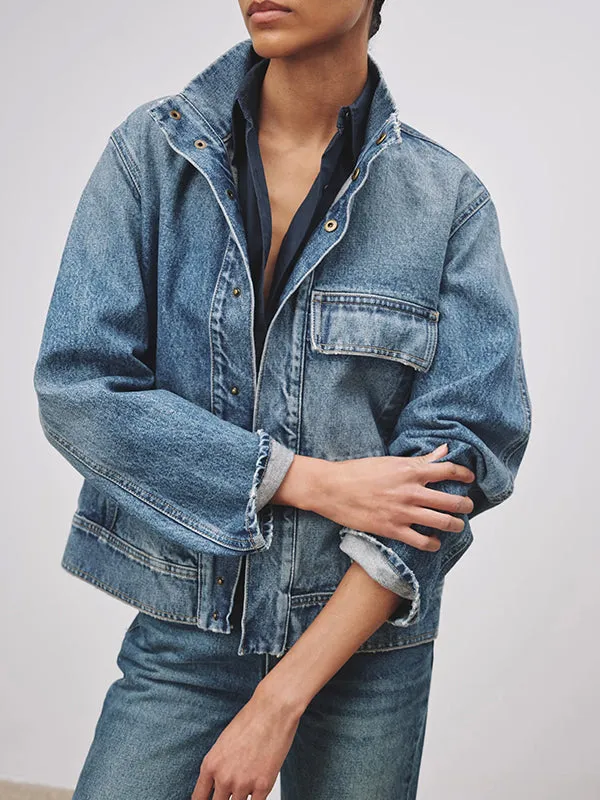 Marilou Denim Jacket in Ocean Wash