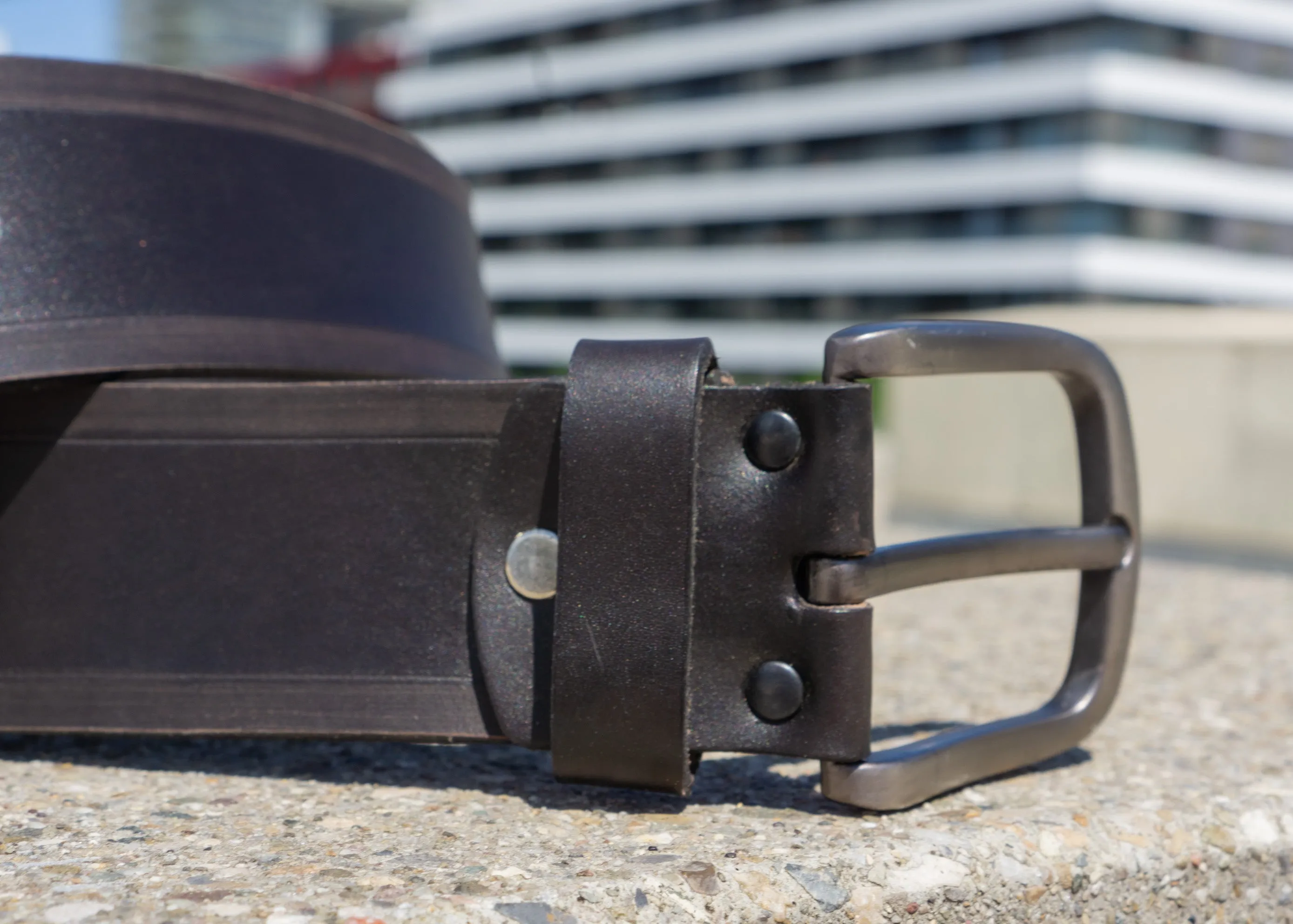 Men's Leather Belt "Onyx" | Handcrafted