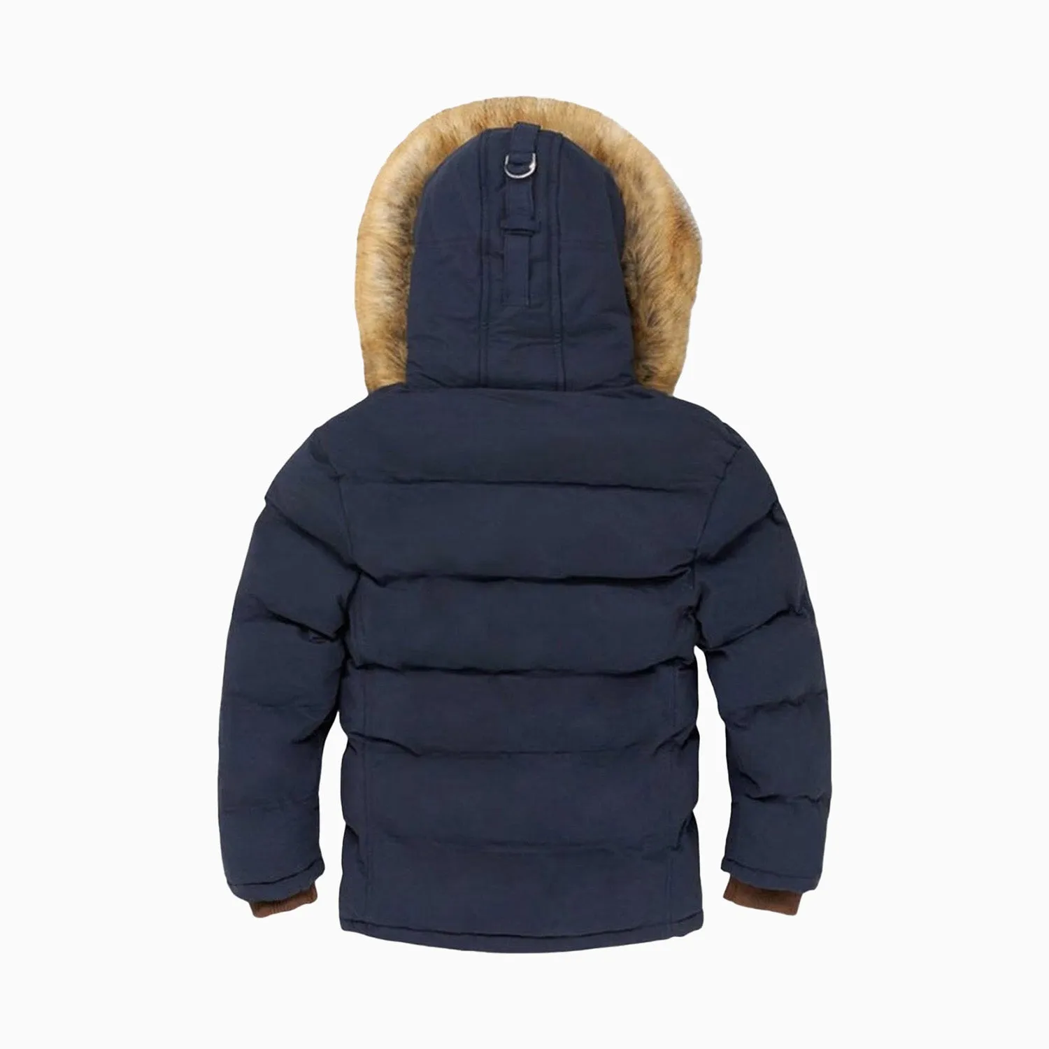 Men's Puffer With Faux Fur Jacket