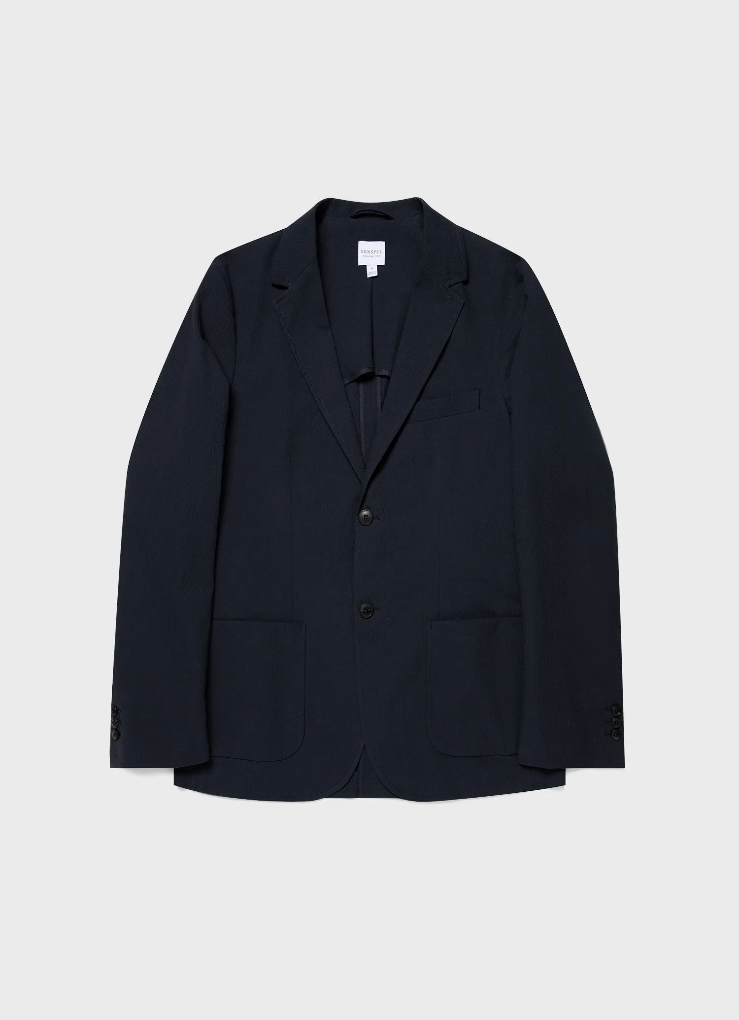 Men's Seersucker Blazer in Navy