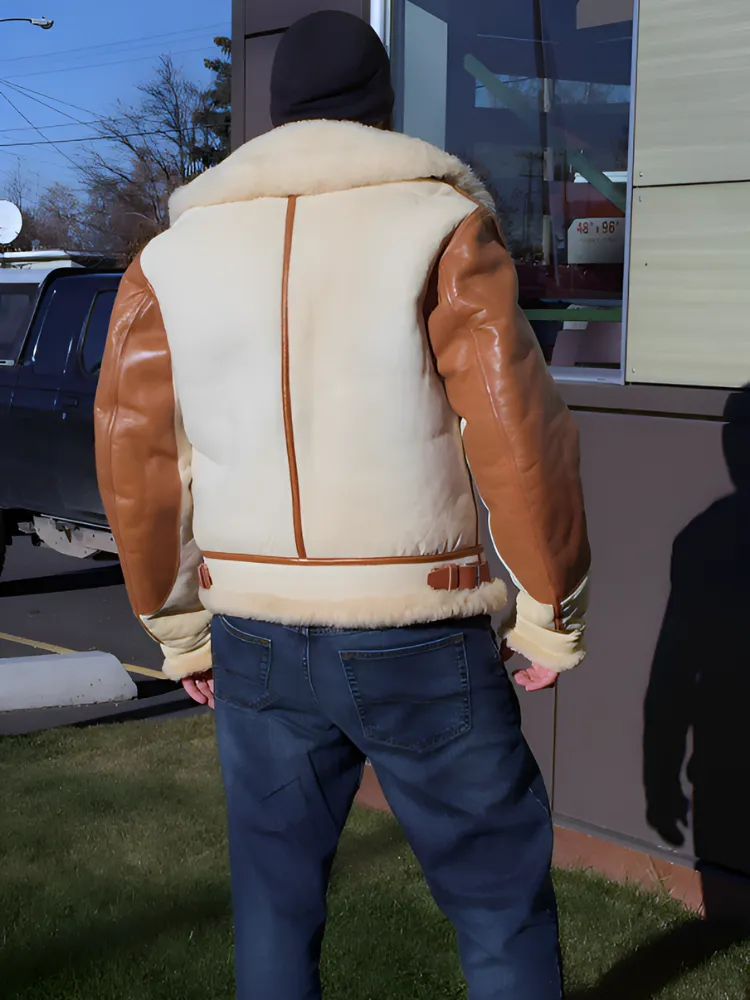 Mens Tan Flying B3 Suede Leather Jacket