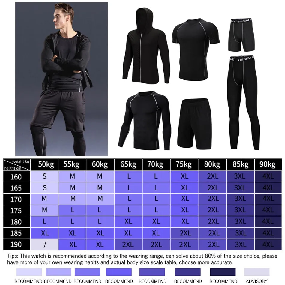 Men's Tracksuit Compression Sports Suit Gym Fitness Clothes