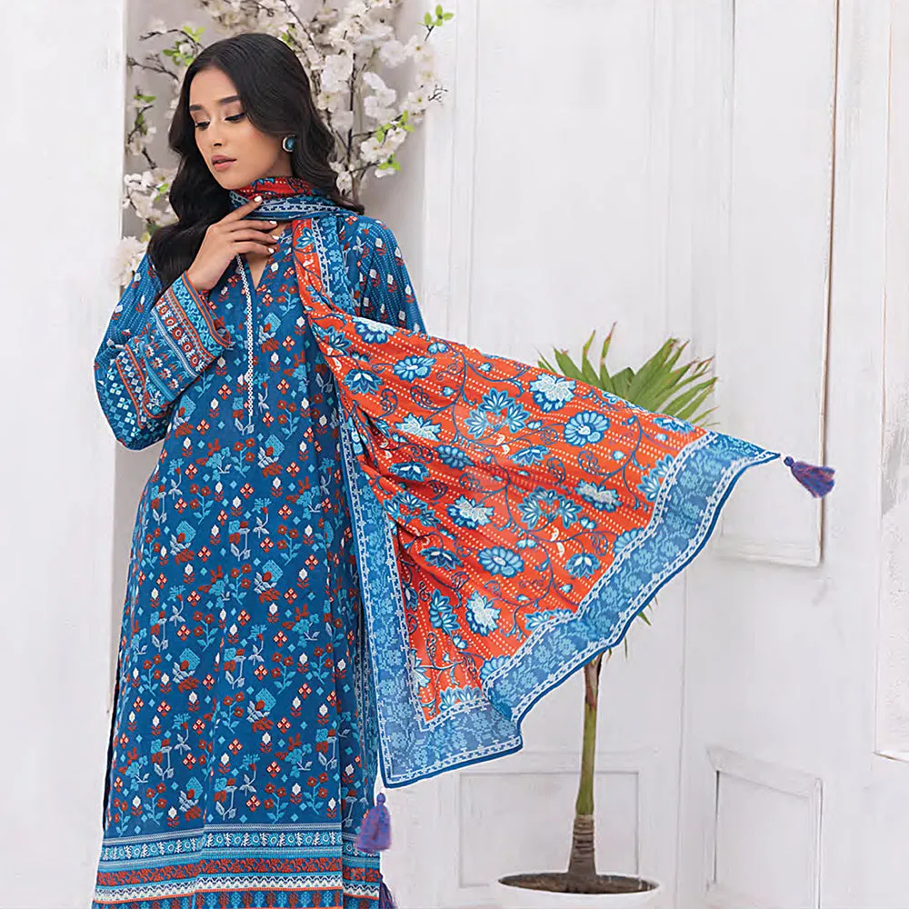 Mirha Printed Lawn Unstitched 3Pcs Suit - MP-0021