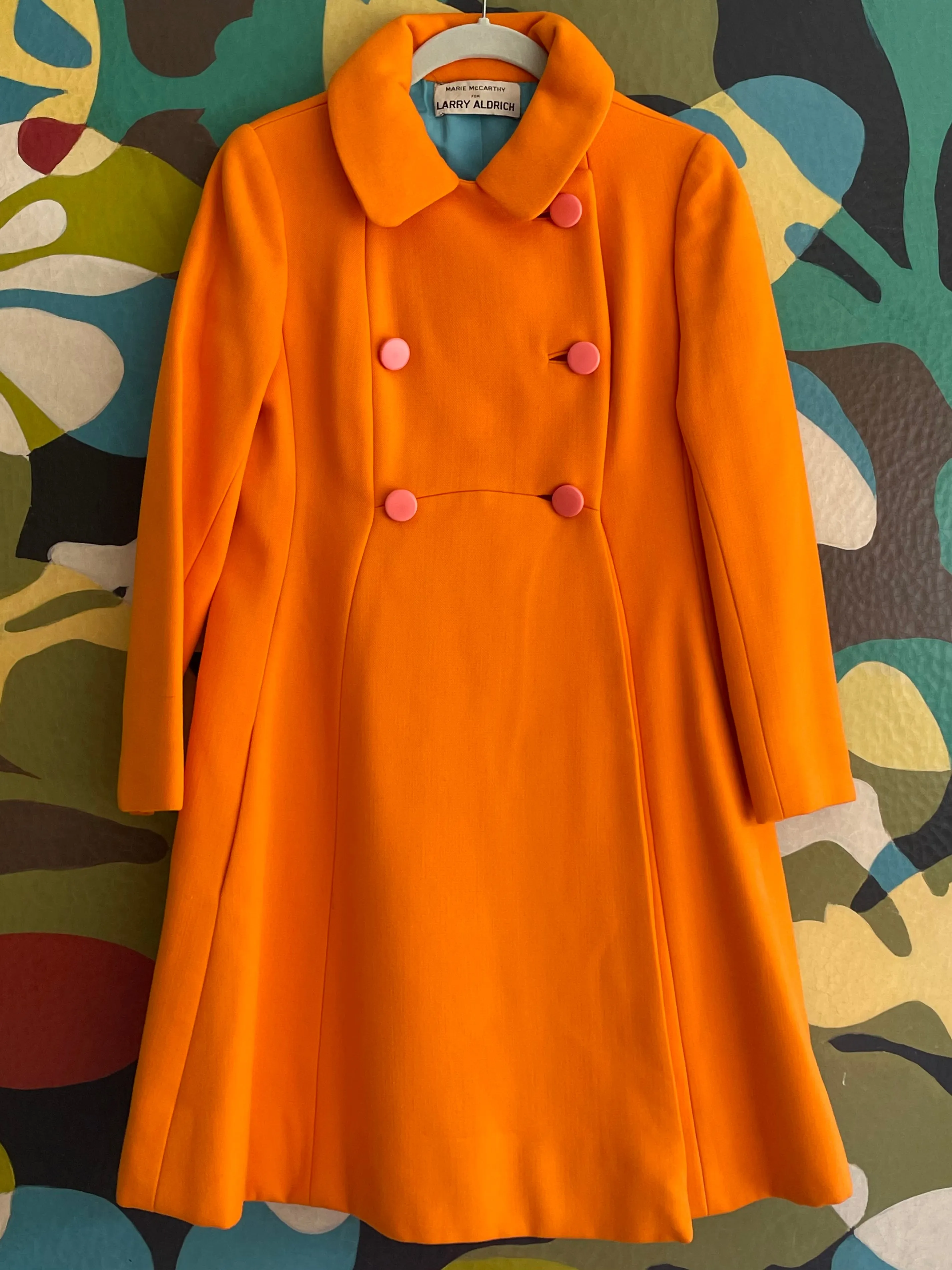 Mod Orange Wool Coat