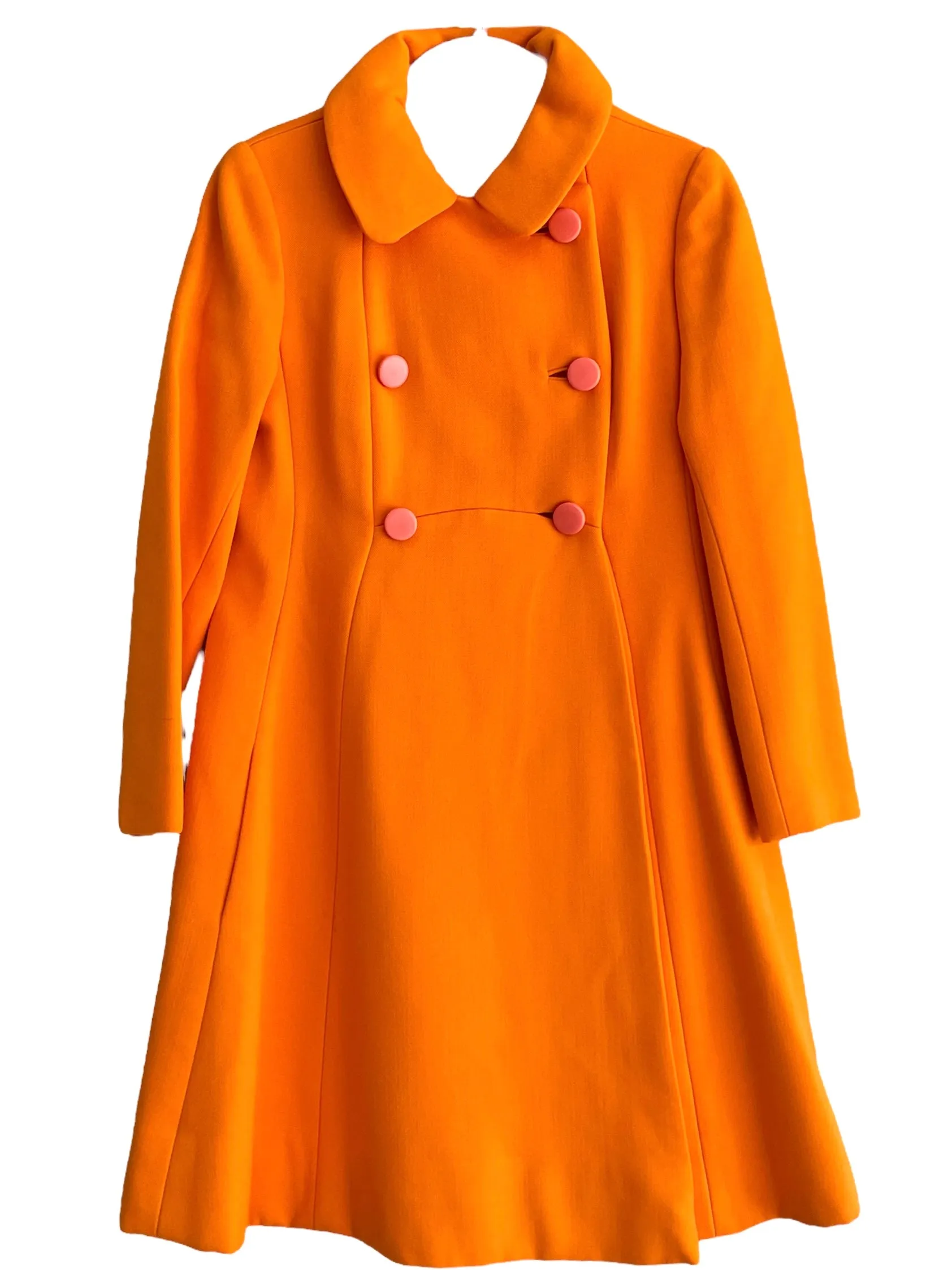 Mod Orange Wool Coat