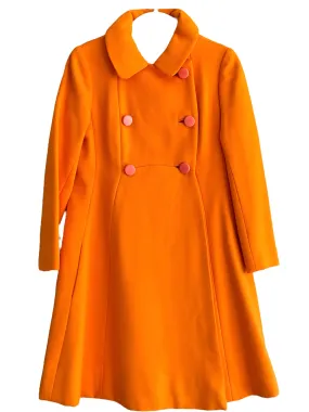 Mod Orange Wool Coat