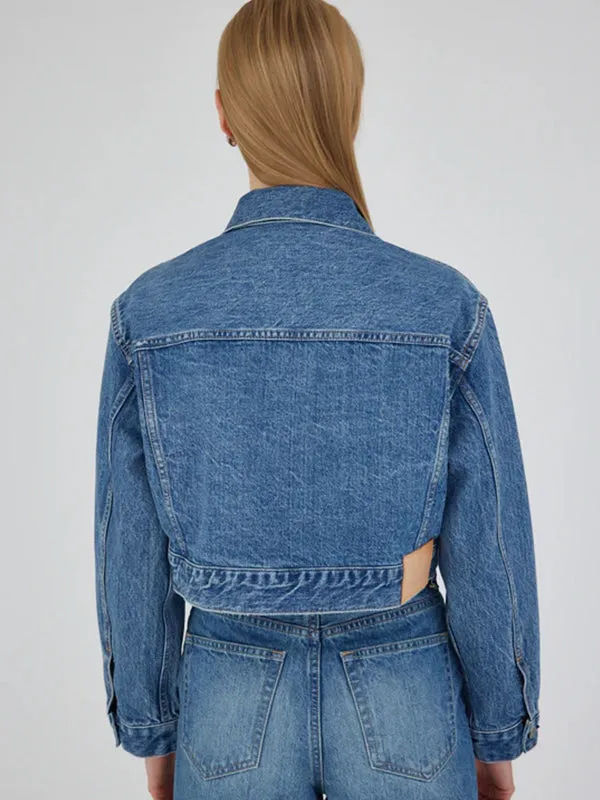 MV Bayview Denim Zip Cropped Jacket