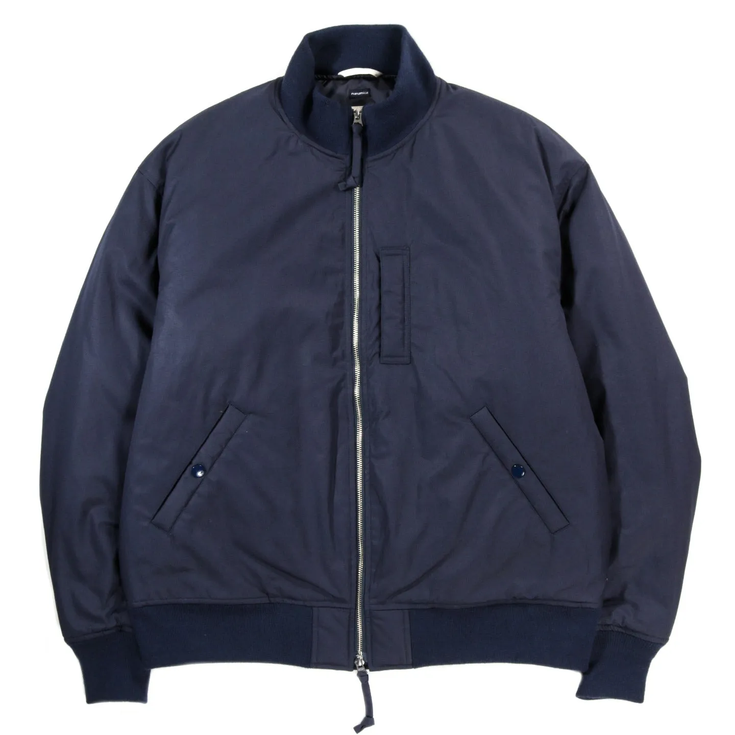 NANAMICA INSULATION VARSITY JACKET NAVY