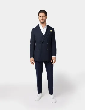 Navy Blue Double Breasted Suit