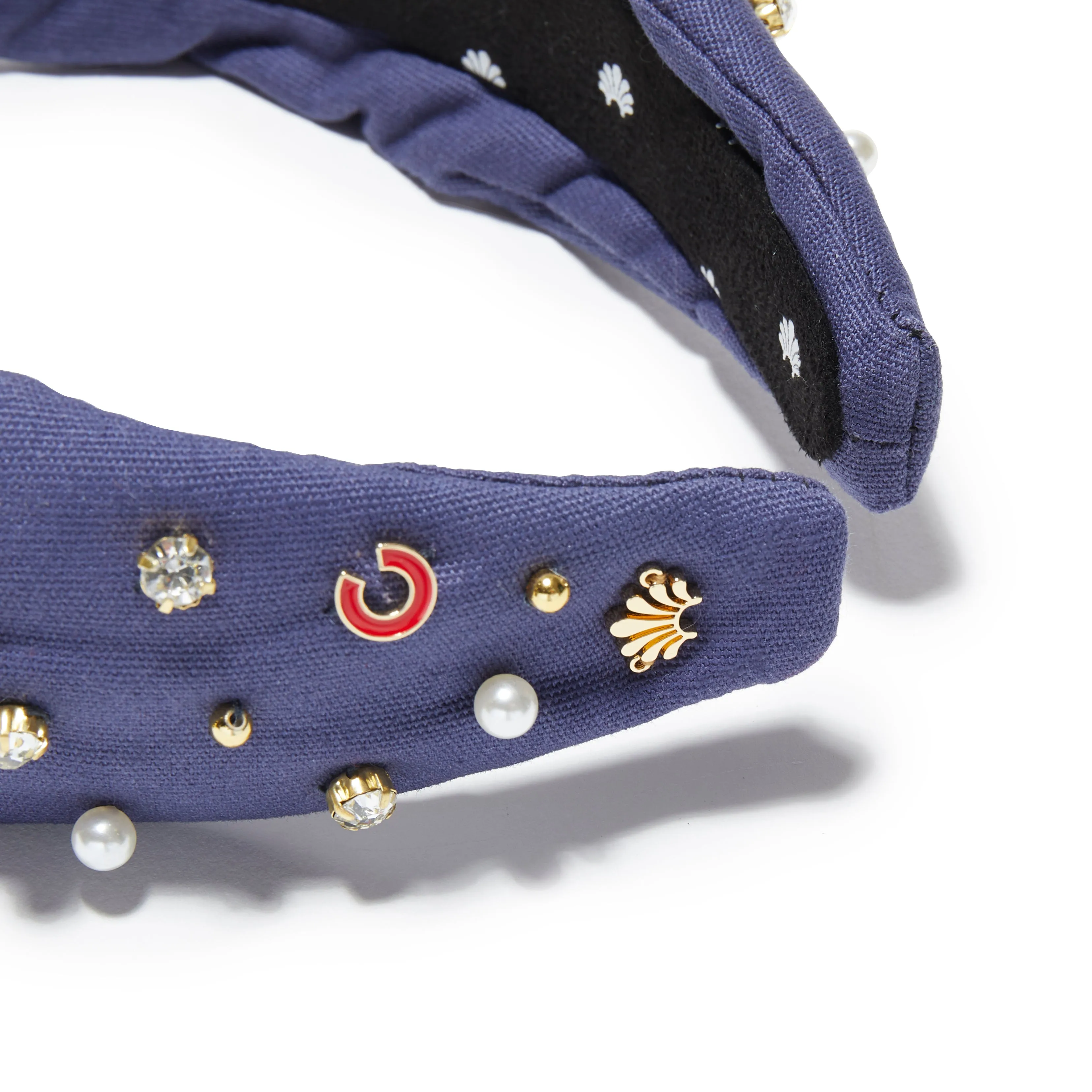 NAVY CHICAGO CUBS EMBELLISHED KNOTTED HEADBAND