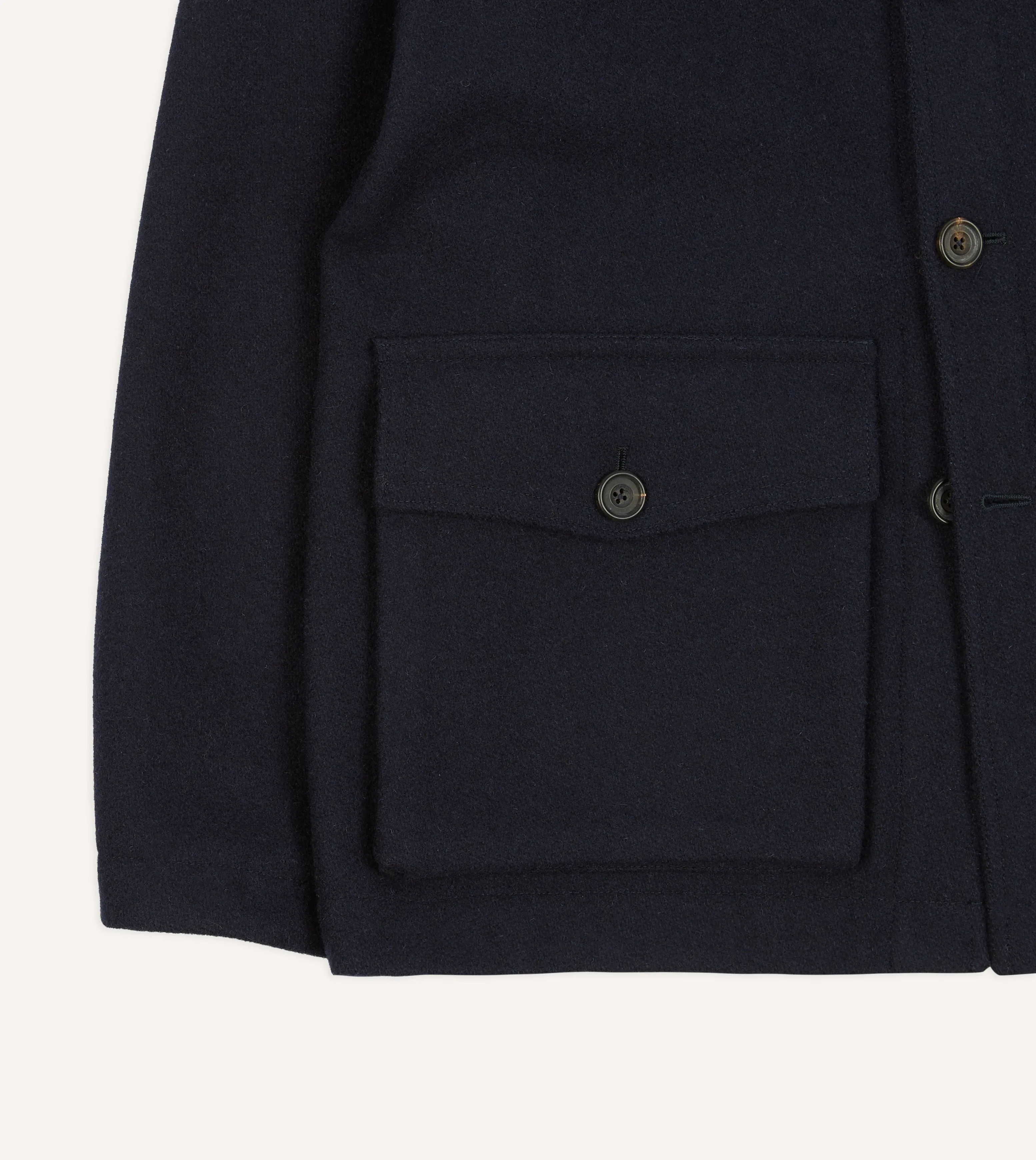 Navy Melton Wool Donkey Chore Jacket