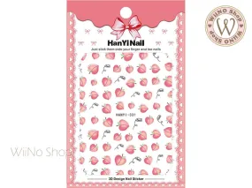 Peach Adhesive Nail Art Sticker - 1 pc (HY-331)