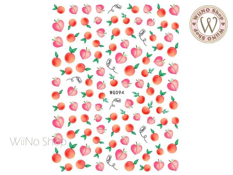 Peach Adhesive Nail Art Sticker - 1 pc (WG094)