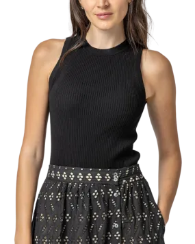 Perfect Rib Tank Sweater (Black)