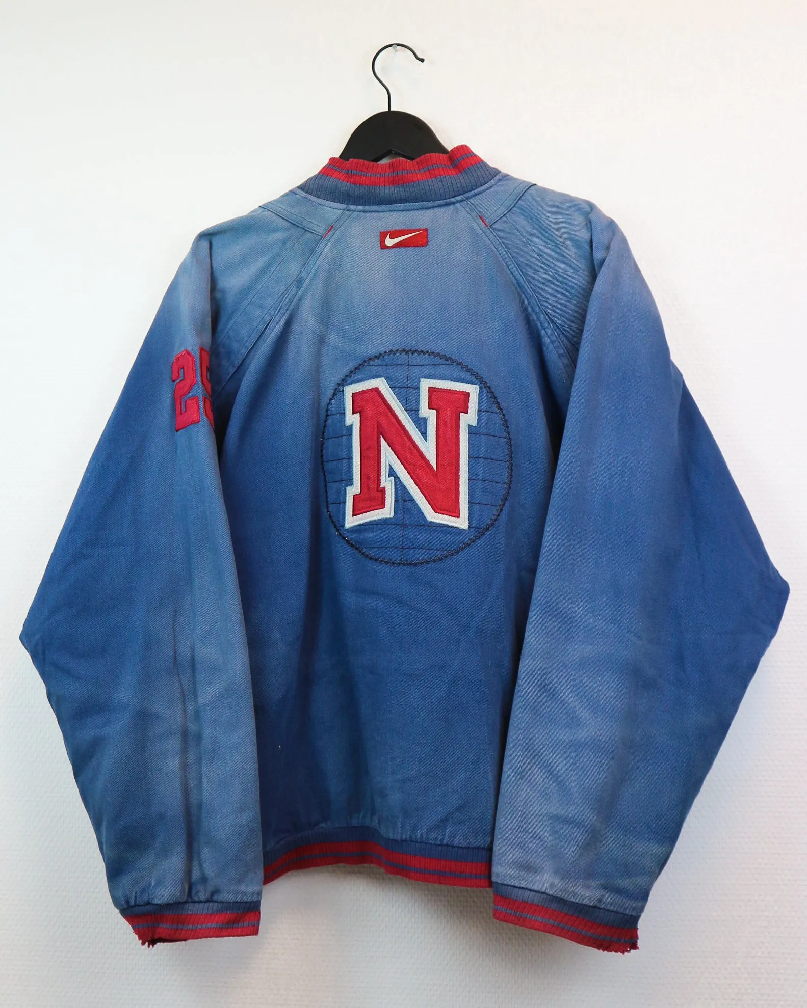 RARE Nike Denim Bomber Jacket M