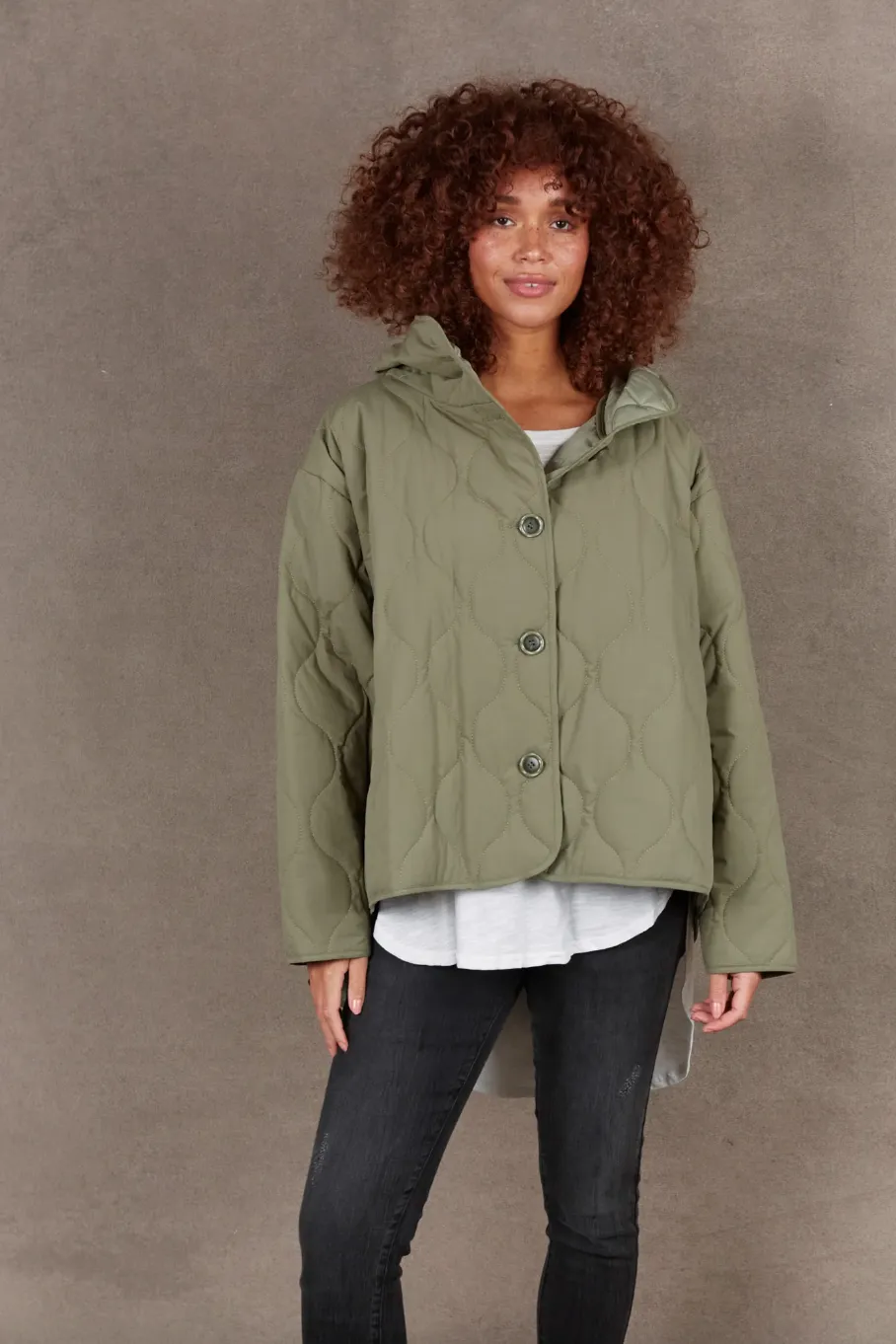 Ribe Hooded Jacket, Sage