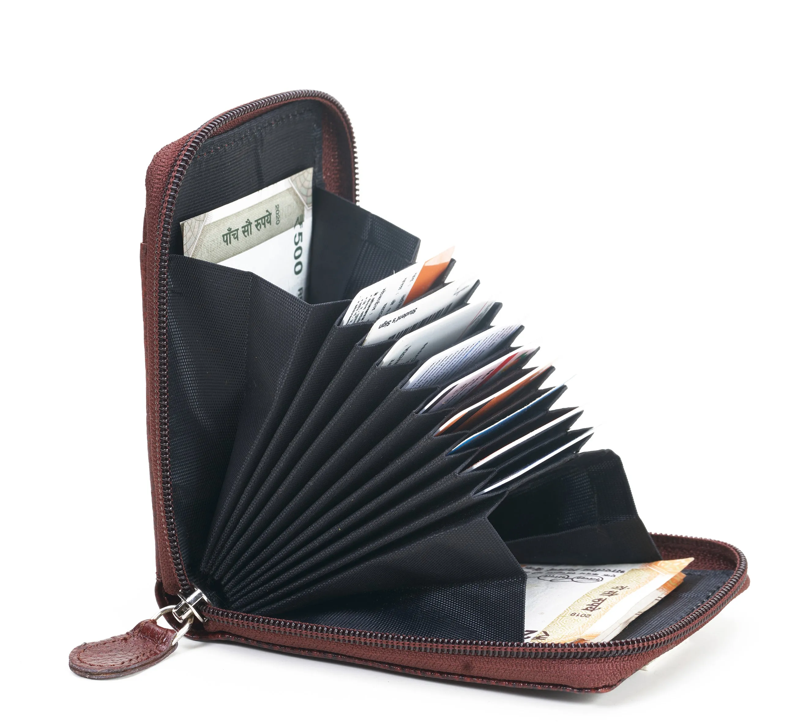 RL Zipper Leather Card Holder