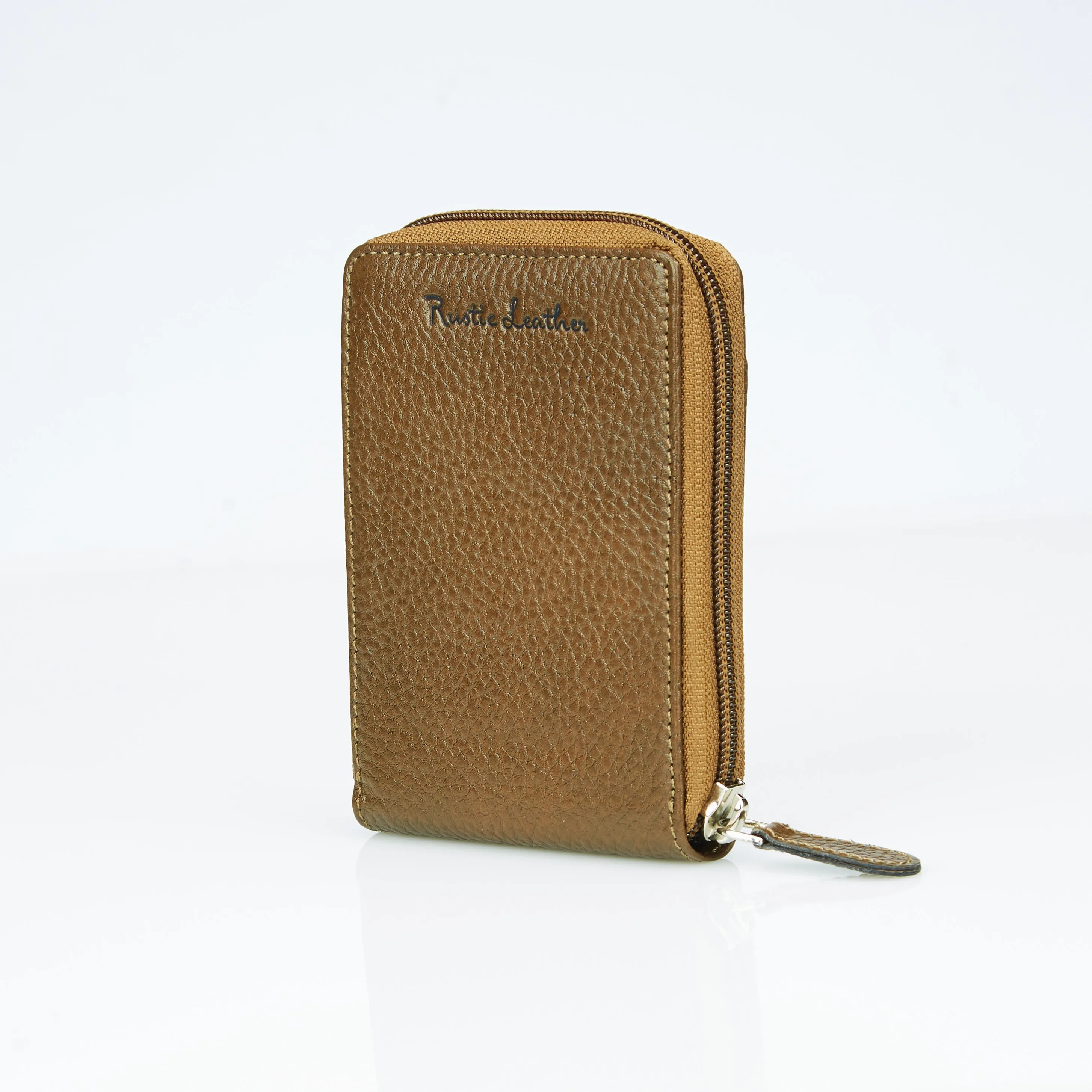 RL Zipper Leather Card Holder