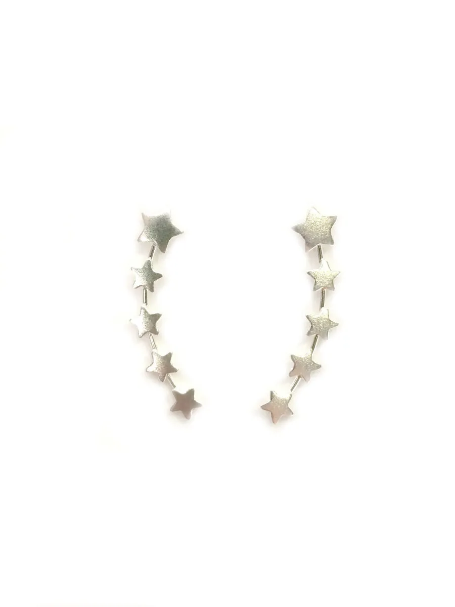 Row of Stars Ear Climber Earrings