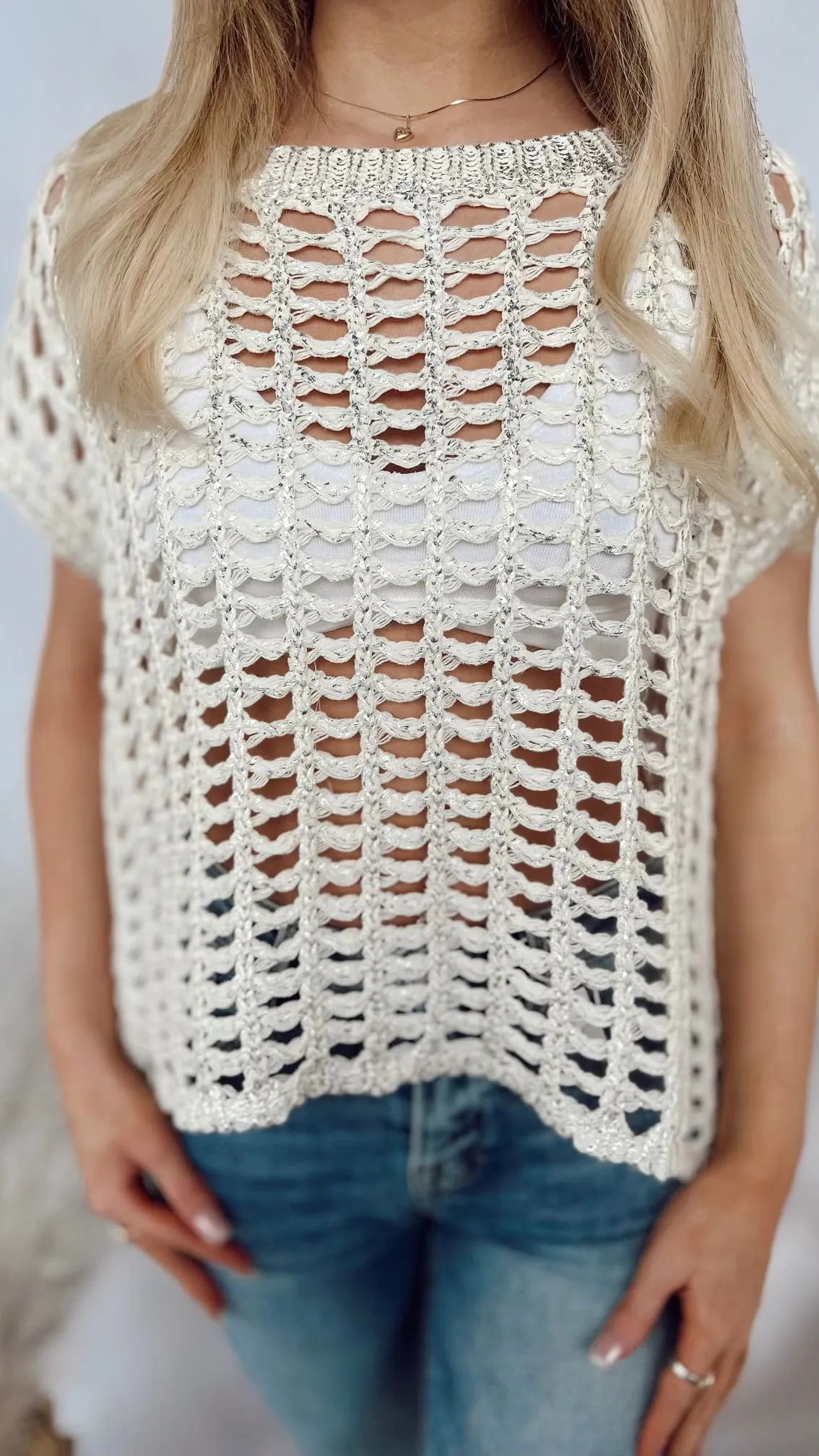 Shimmer Knit Sweater