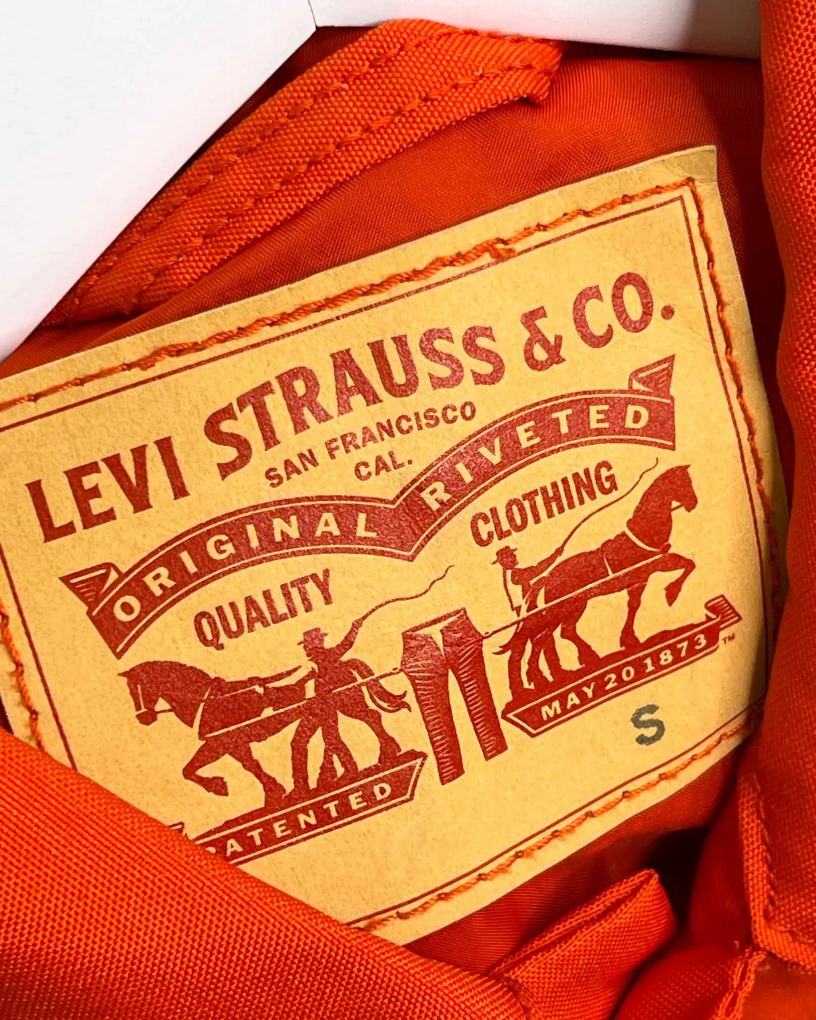 Size S - Levi's Red Polyester Jacket