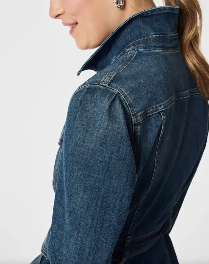 SPANX Tie-Front Jean Shirt Jacket