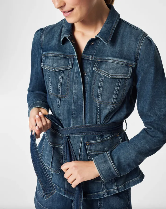 SPANX Tie-Front Jean Shirt Jacket