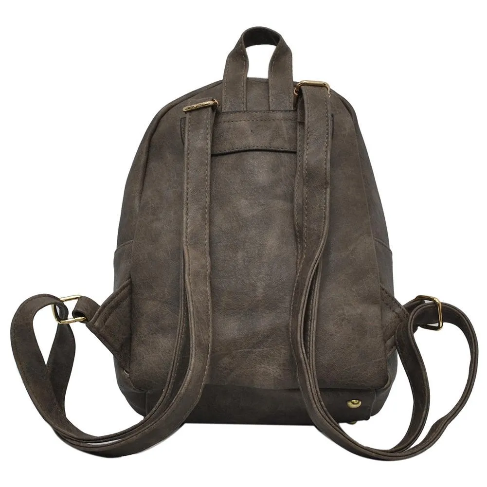 Taupe Gray NGIL Faux Leather Mini Backpack