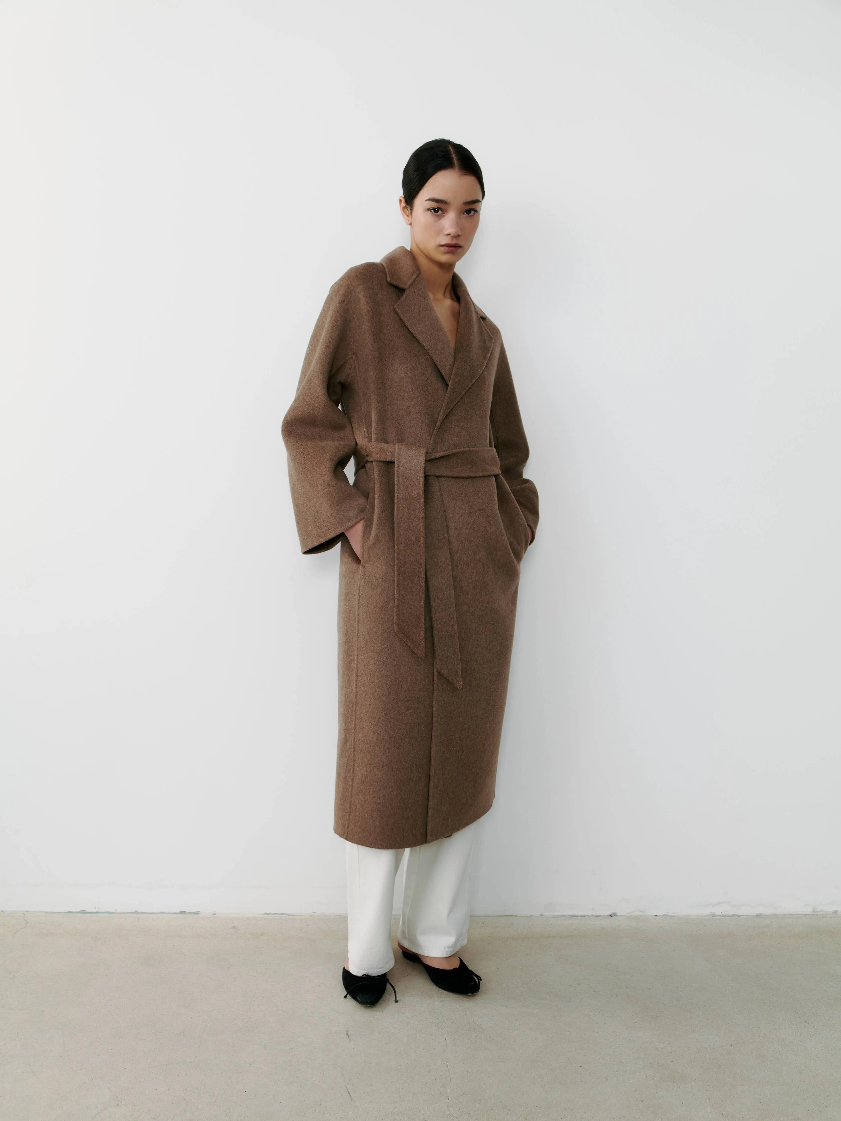 THE CURATED CLASSIC COAT - CHOCOLATE MELANGE