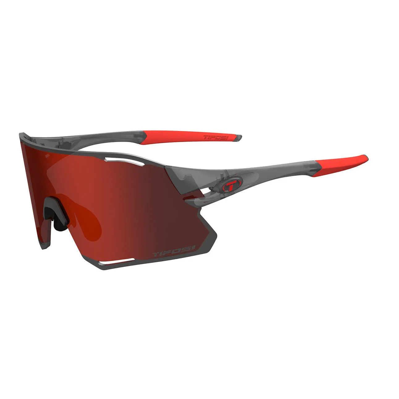 Tifosi Rail Race Satin Vapor Sunglasses - Clarion Red/Clear