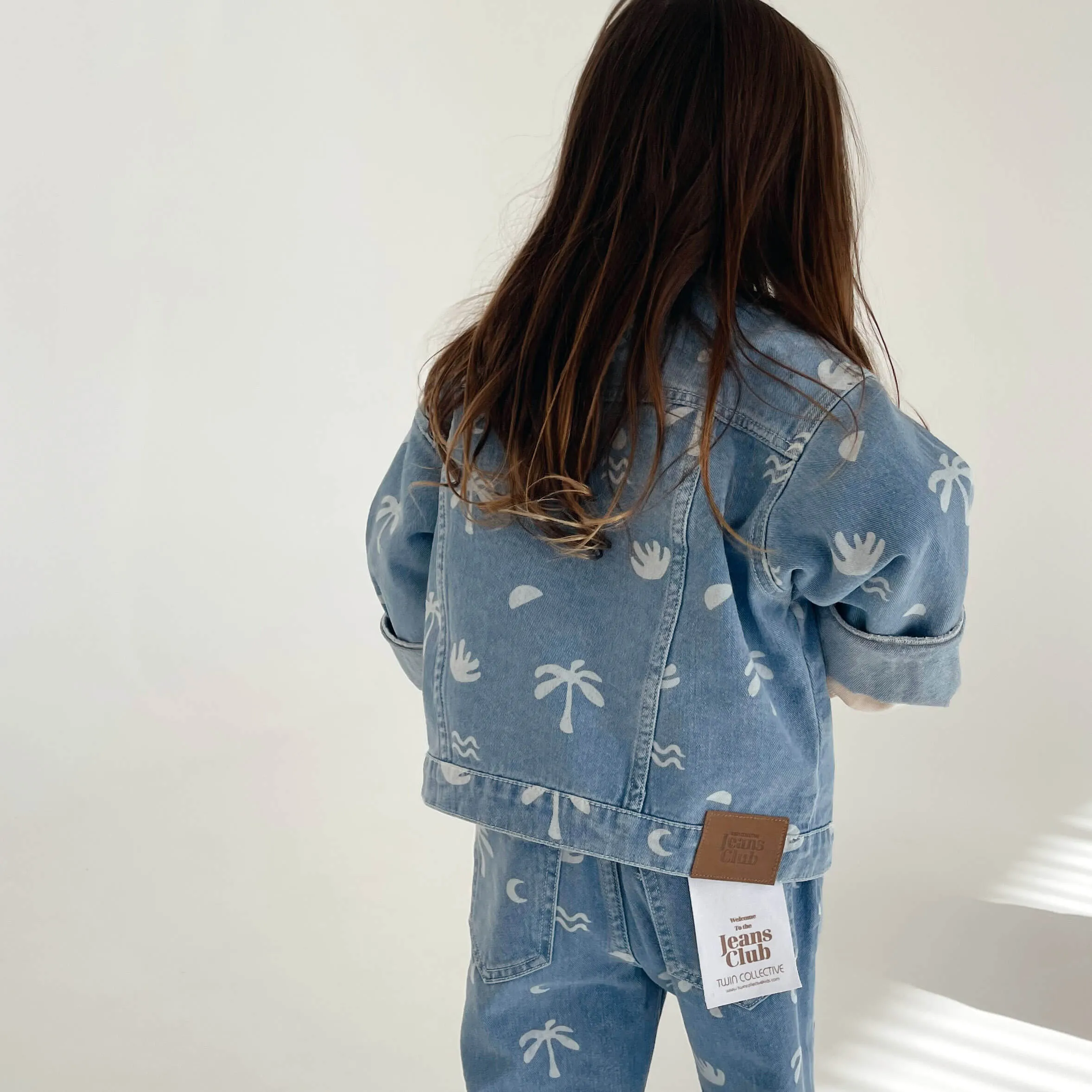 Trucker Jacket- Cali Print Denim