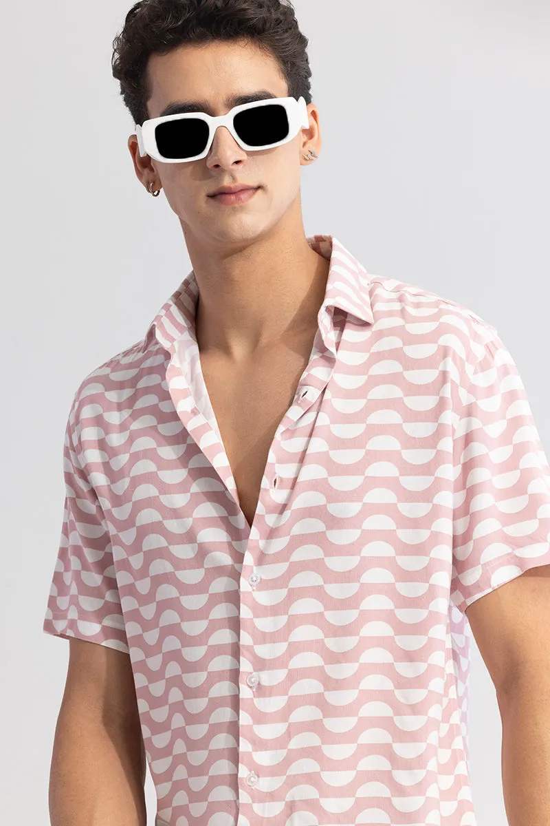 Up Down Abstract Pink Shirt