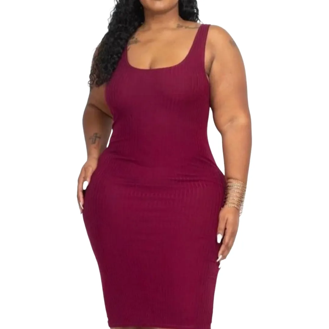 WOMEN SEXY BODYCON PLUS SIZE DRESS