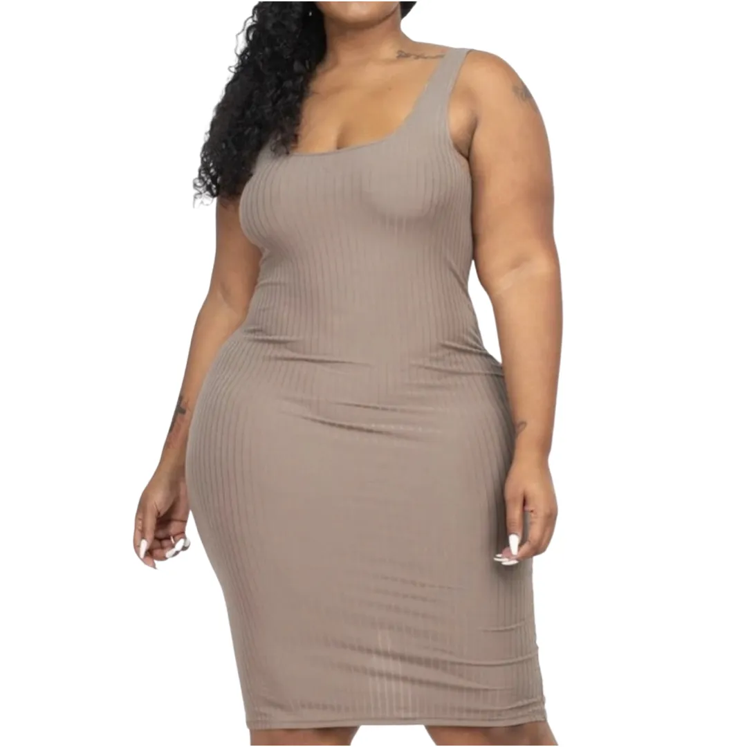 WOMEN SEXY BODYCON PLUS SIZE DRESS