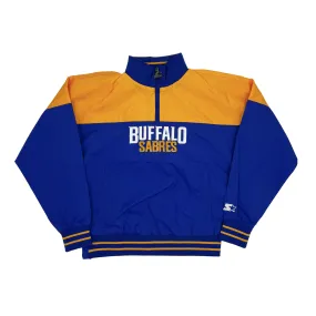 Women's Buffalo Sabres Royal & Gold Quarter Zip Starter Jacket