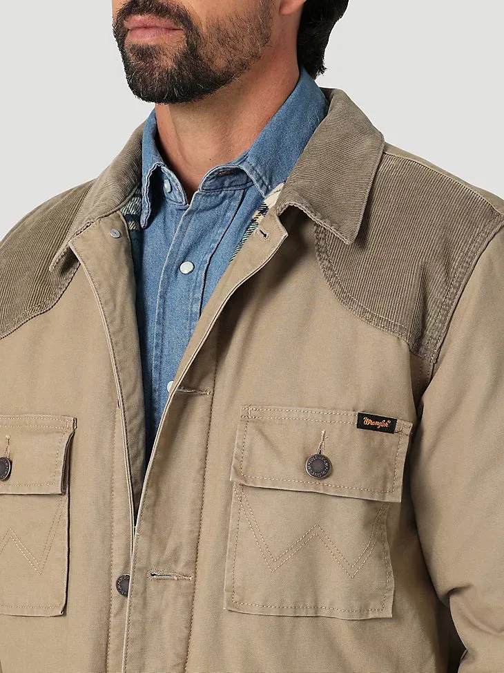 Wrangler Men's Corduroy Yoke Lined Barn Coat